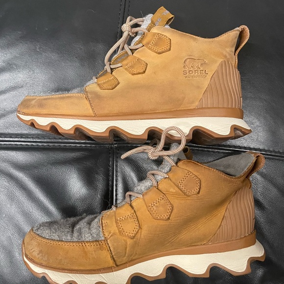 $169 SOREL Kinetic Caribou Snow winter tan gray Boot Sz 10 - Picture 7 of 15